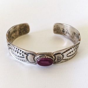 Native American Silver Bracelet Cuff